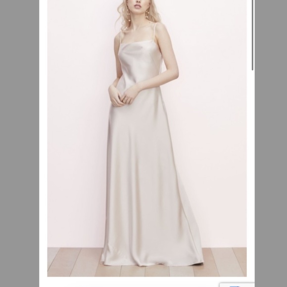 Watters Designs "Sonya" Charmeuse Bridesmaid Dress in Ballet Slipper - Picture 1 of 4